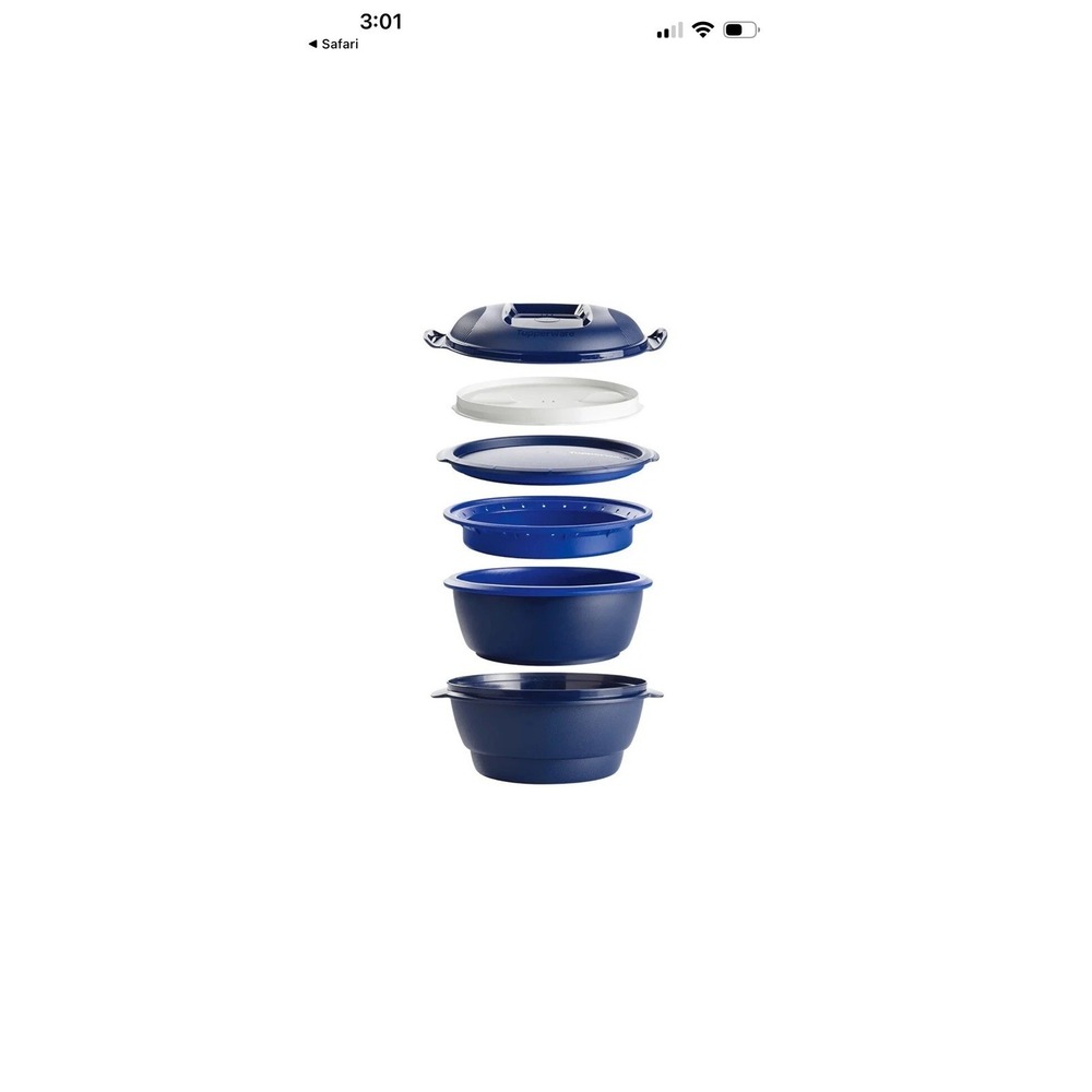 Tupperware Smart Multi-Cooker Microwave Cobalt Blue, New In box